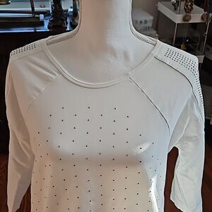 NEW Picadilly white top with silver studs